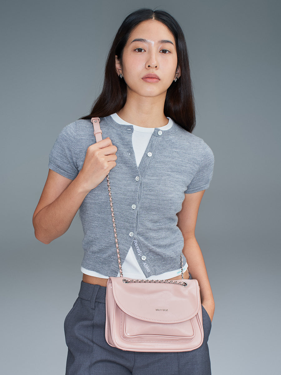 Heartbeat-Chain Bag Square Mini Bag