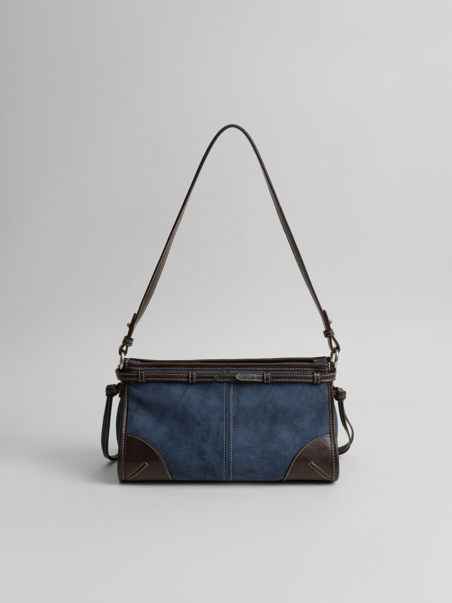 Leather Baguette Single-Shoulder Bag