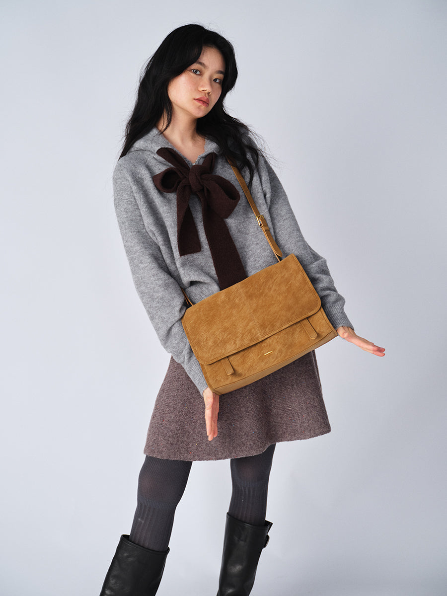 Unique stylish textured messenger bag