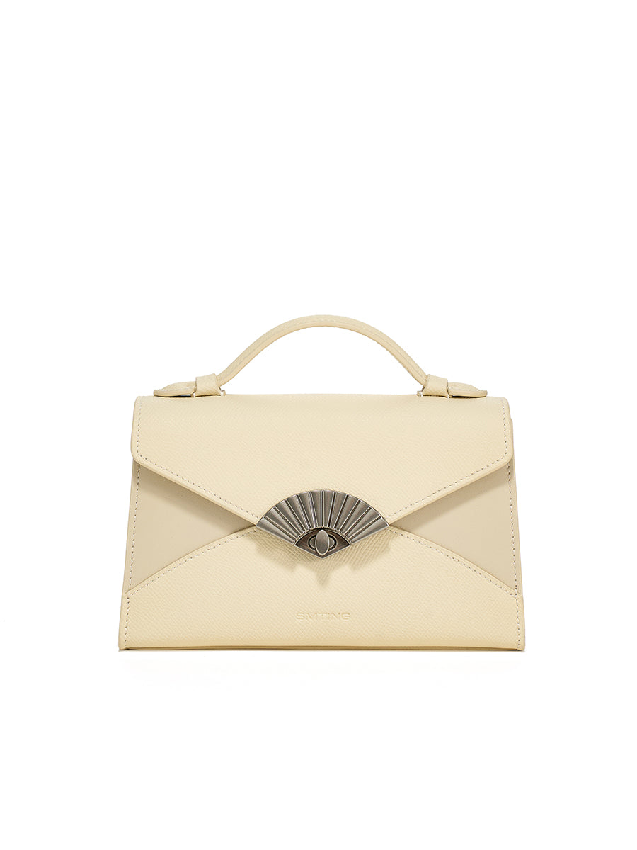 Three-dimensional genuine leather small square bag