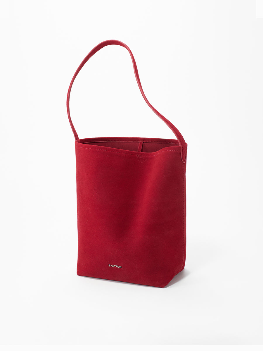 Matte leather large capacity handheld bucket bag