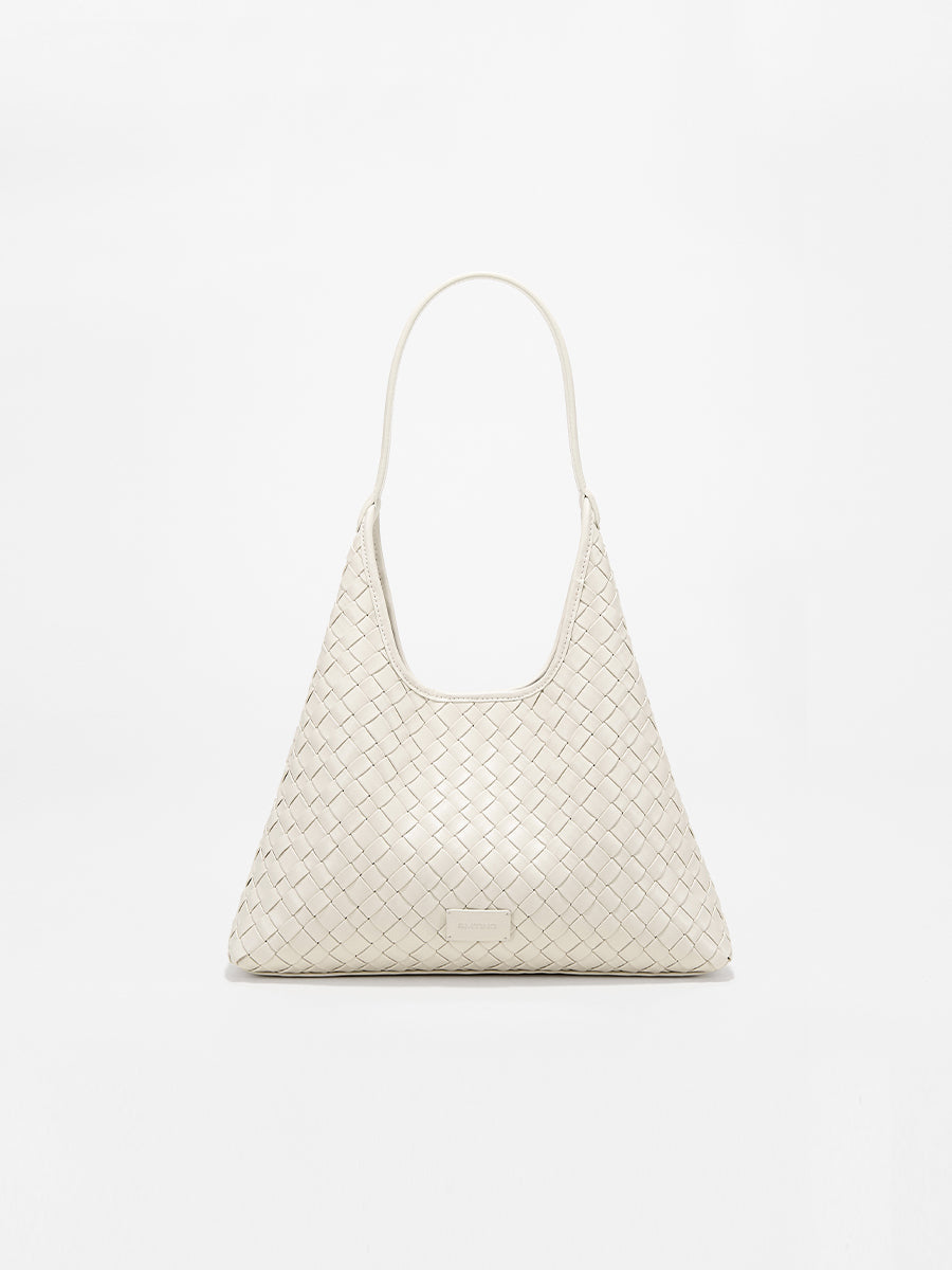 Lazy design woven bag tote bag