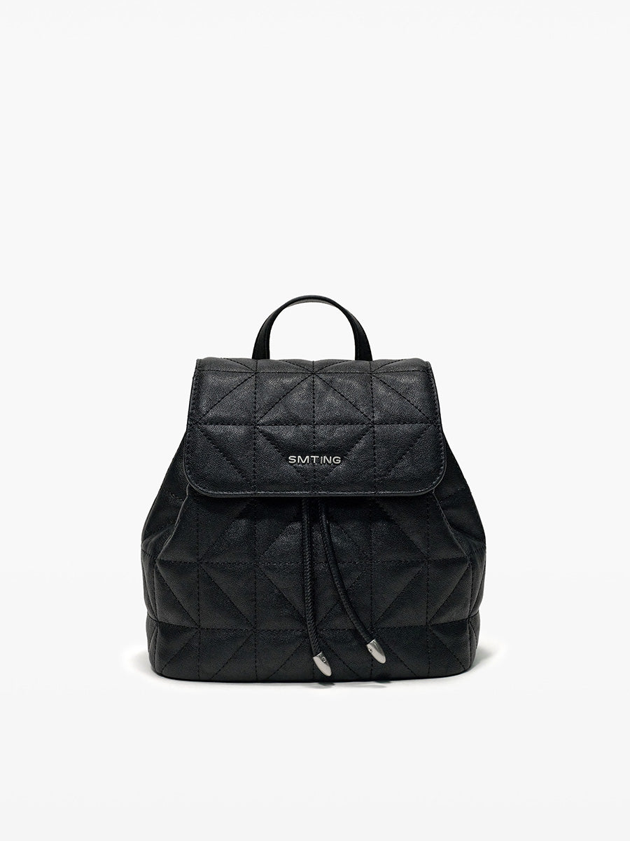 Diamond pattern minimalist fashion backpack