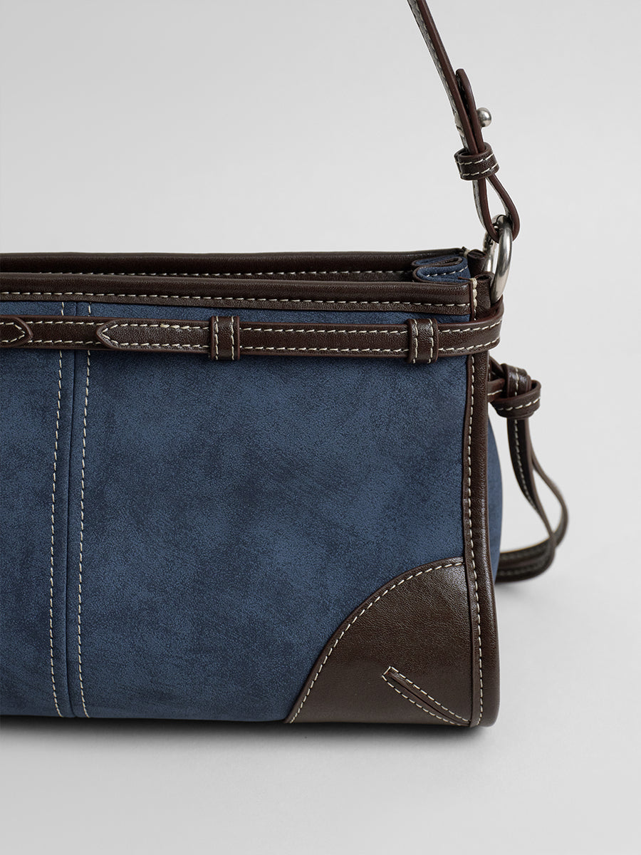 Leather Baguette Single-Shoulder Bag