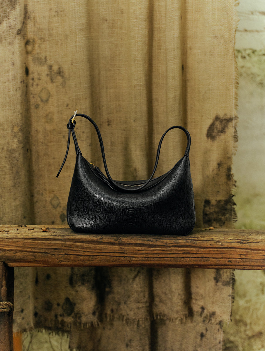 Top-grain Leather Box Bag