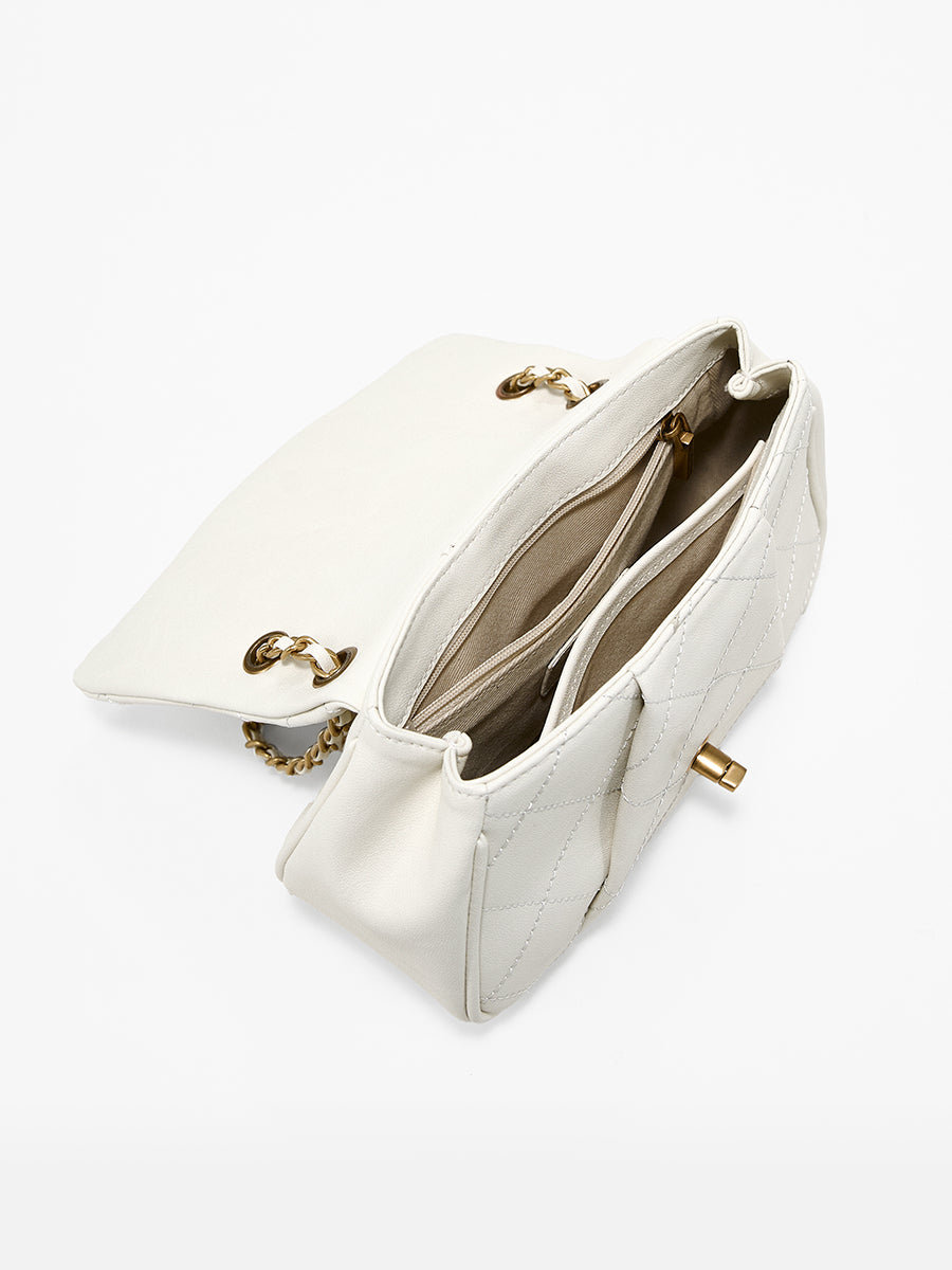 Diamond-shaped checkered underarm bag chain bag