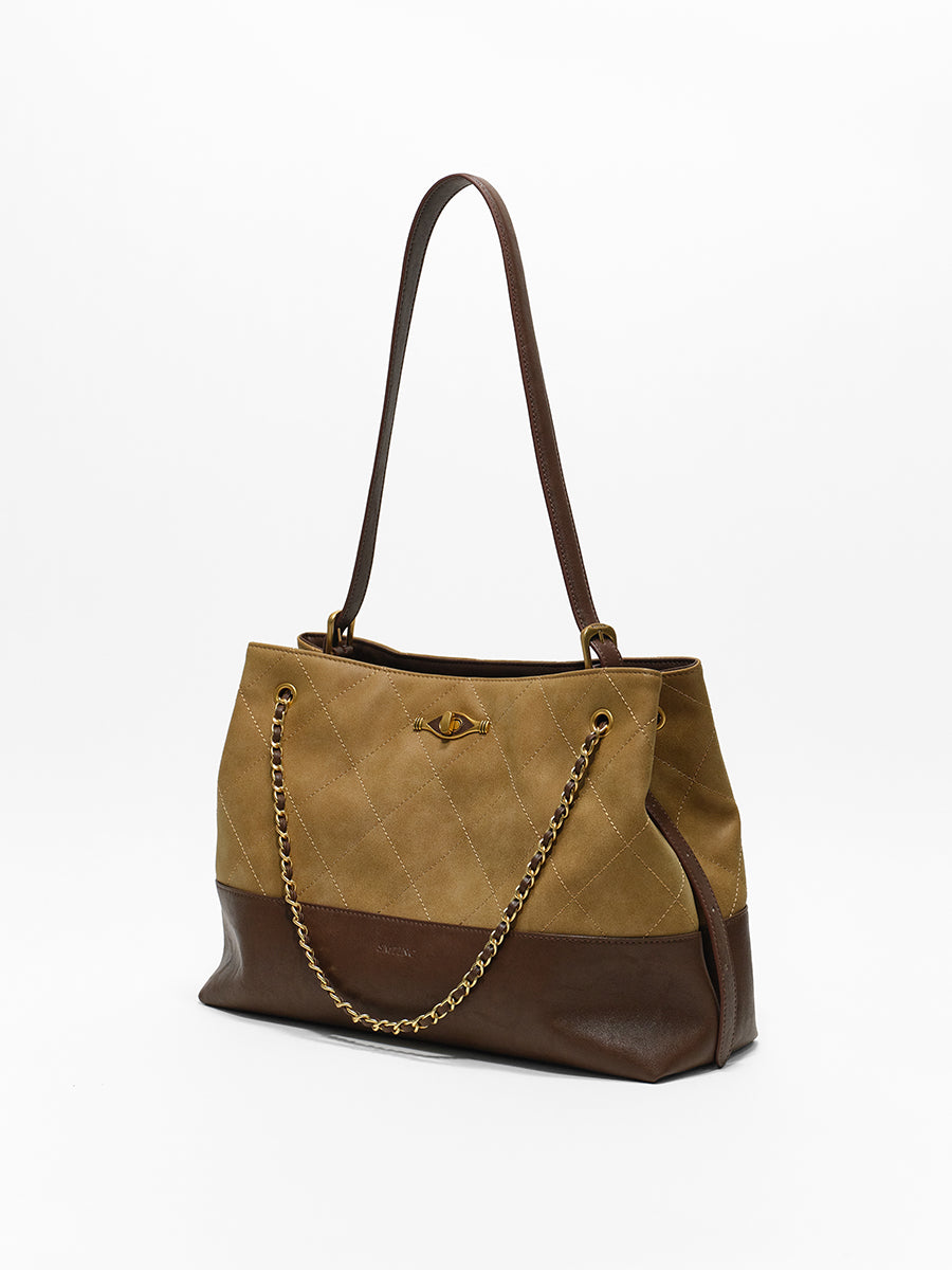 Left Bank Time-Rhombus Chain Bag Tote Bag