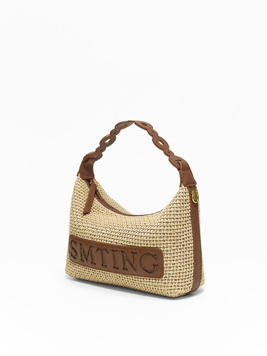 French woven handbag underarm bag