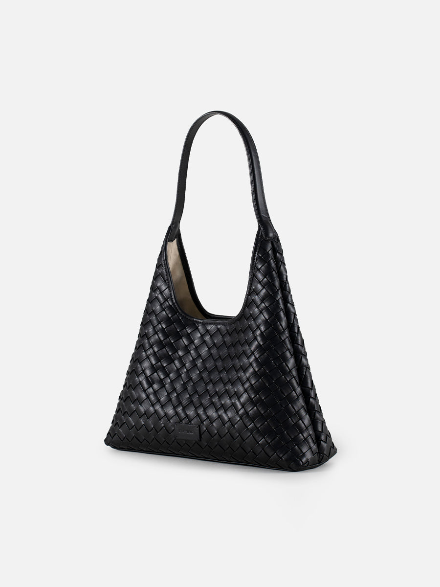 Lazy design woven bag tote bag