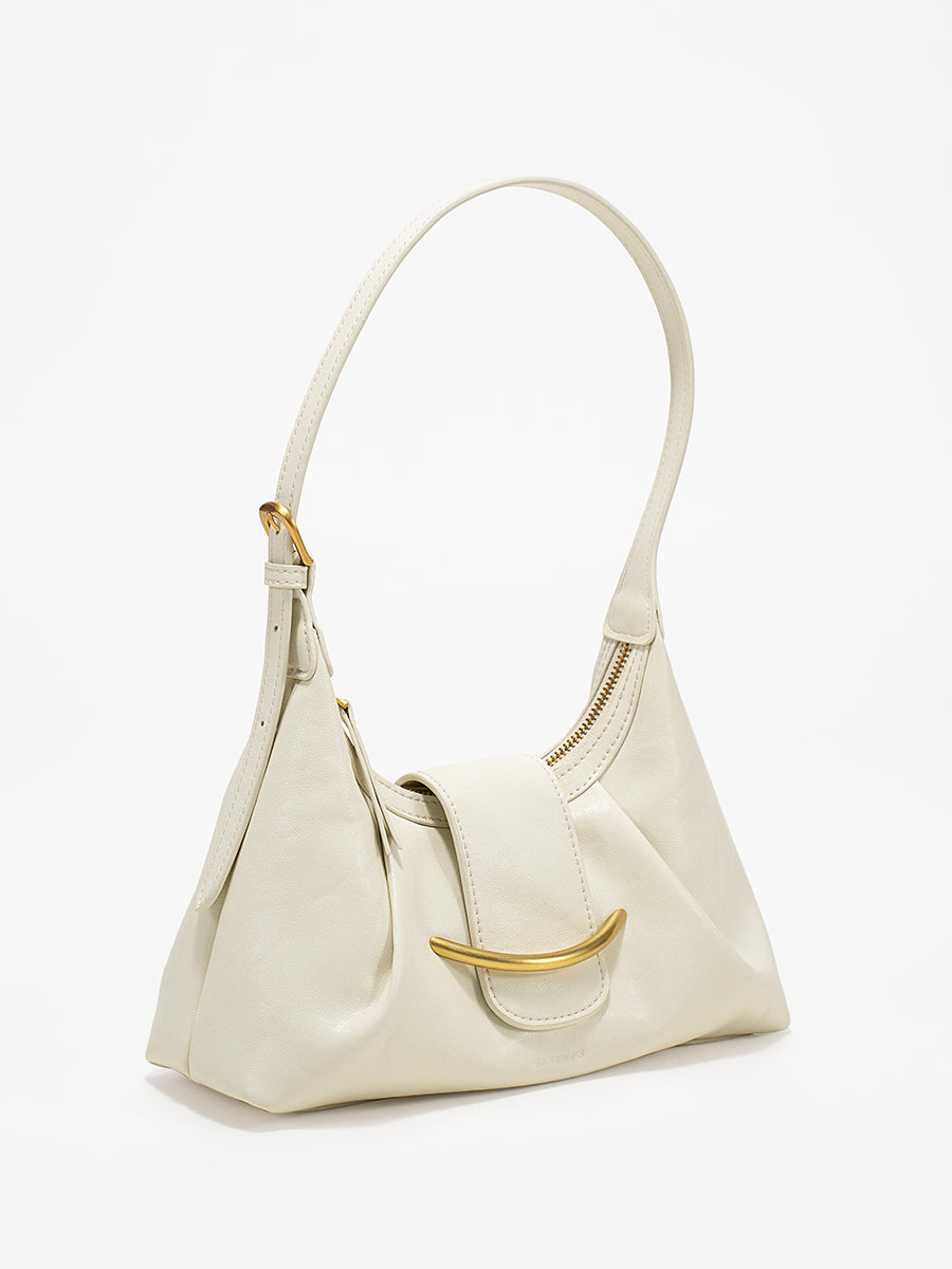 Crescent-shaped delicate hobo bag