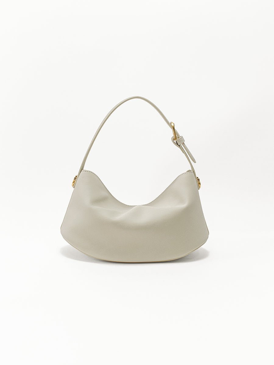Pillow Bag with Burnished Leather Handles