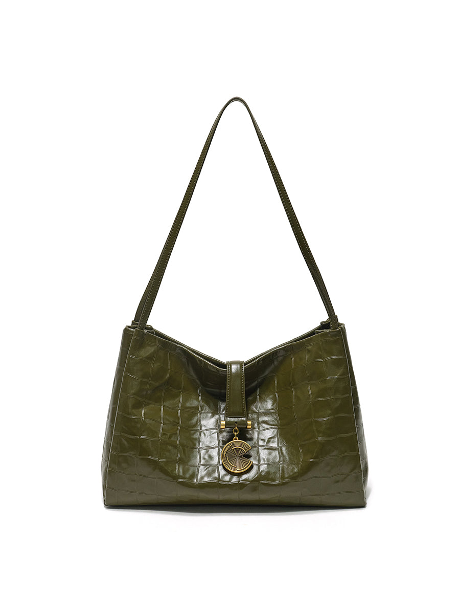 Plaid large capacity shoulder bag tote bag