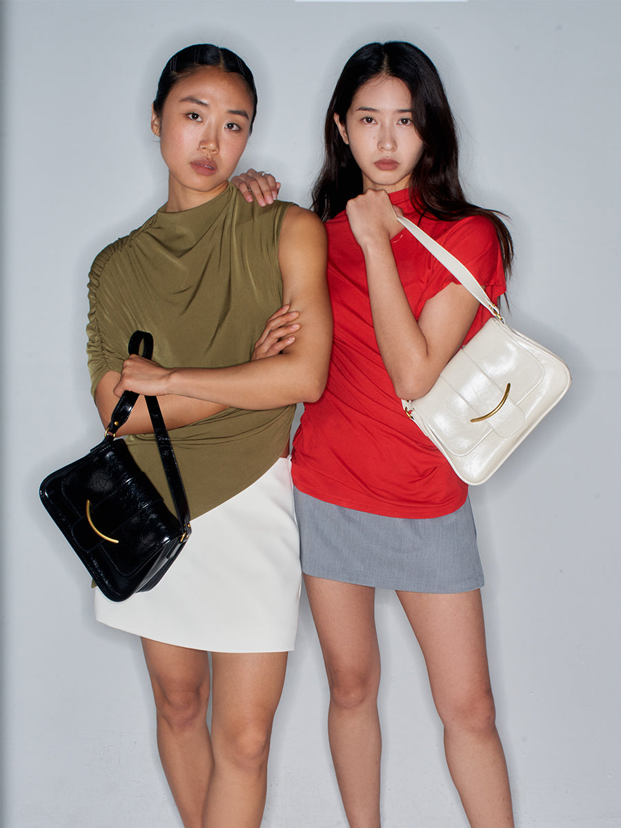 Retro magnetic buckle underarm bag single-shoulder bag