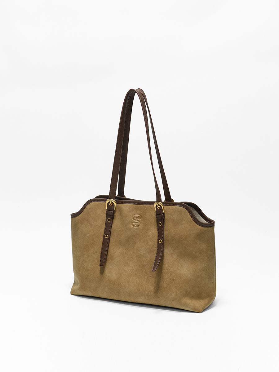 Wavy large capacity single shoulder tote bag