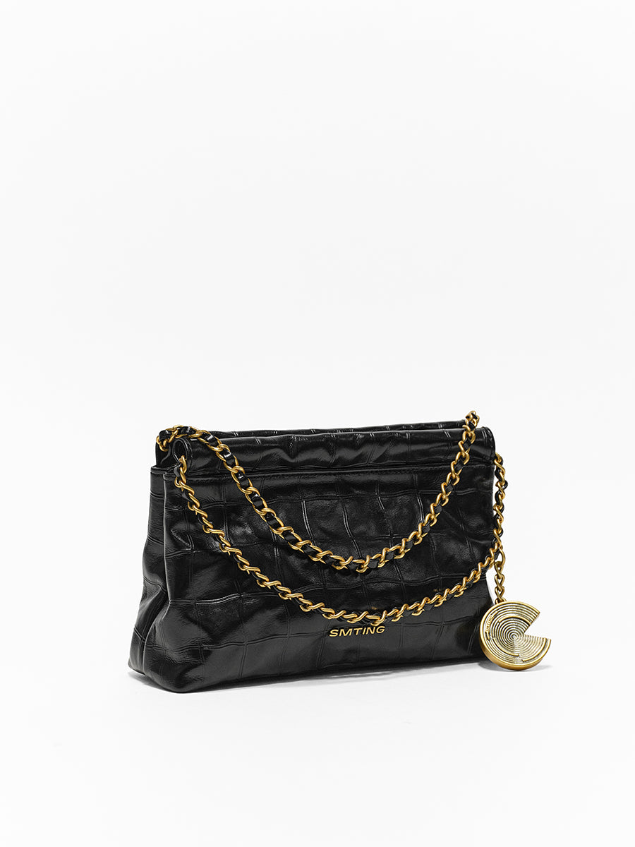 Coco Moonlight-Top Grain Leather Cowhide Chain Bag