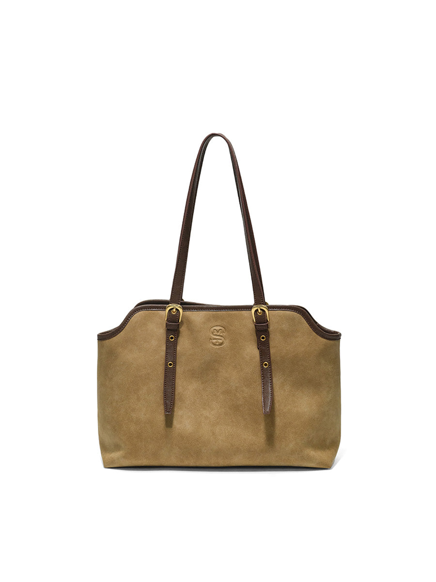 Wavy large capacity single shoulder tote bag