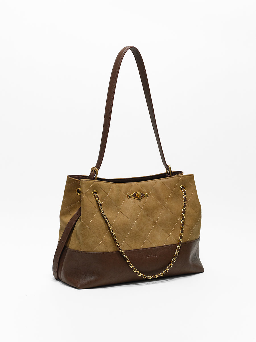 Left Bank Time-Rhombus Chain Bag Tote Bag
