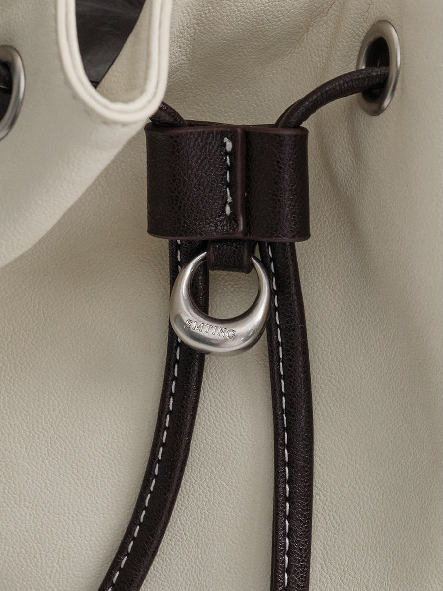 Large-capacity drawstring bucket bag