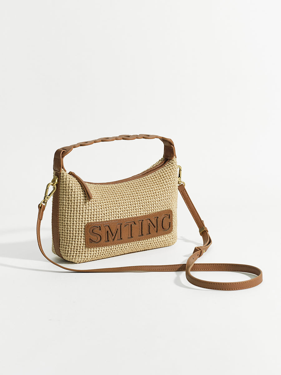 French woven handbag underarm bag