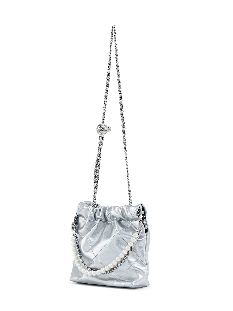 Fashionable versatile pearl chain handbag