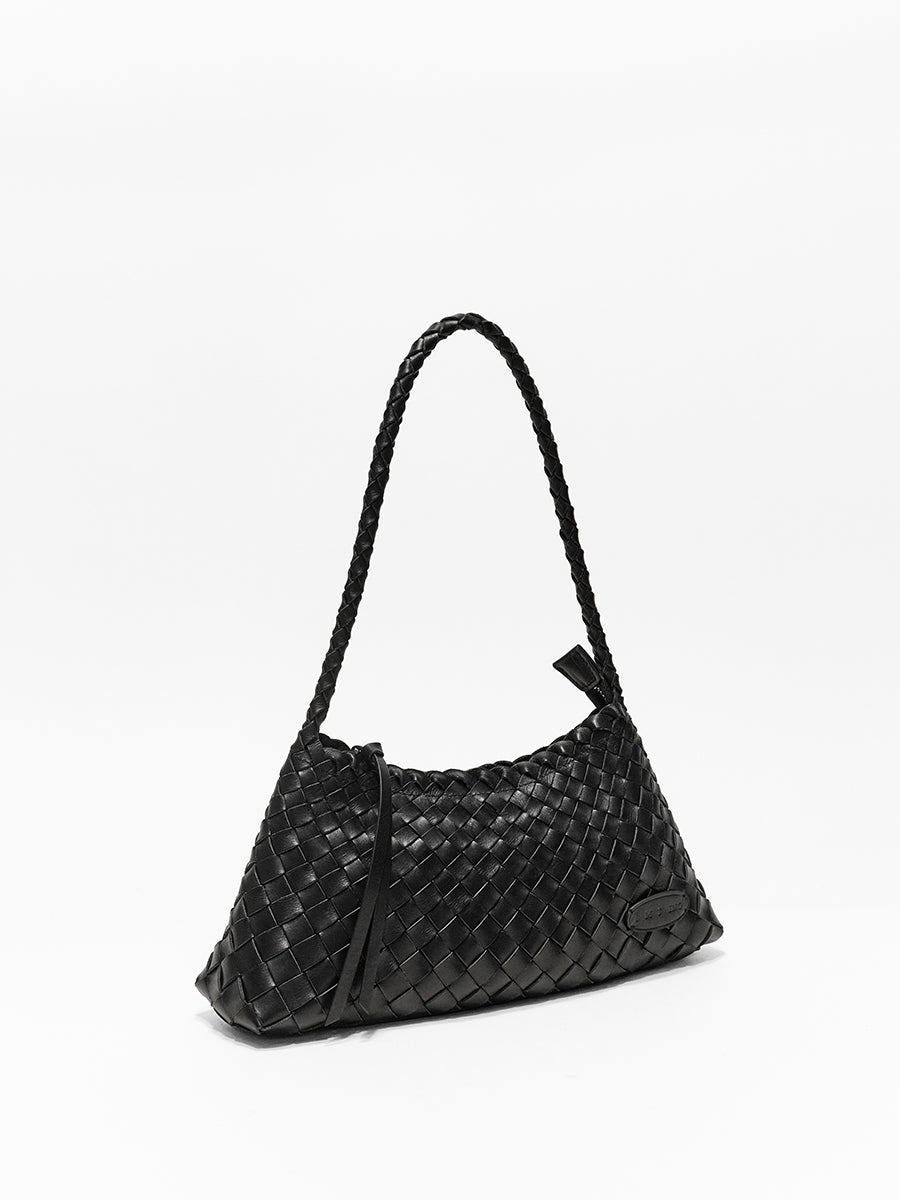 Top-grain Leather Bag Woven Bag