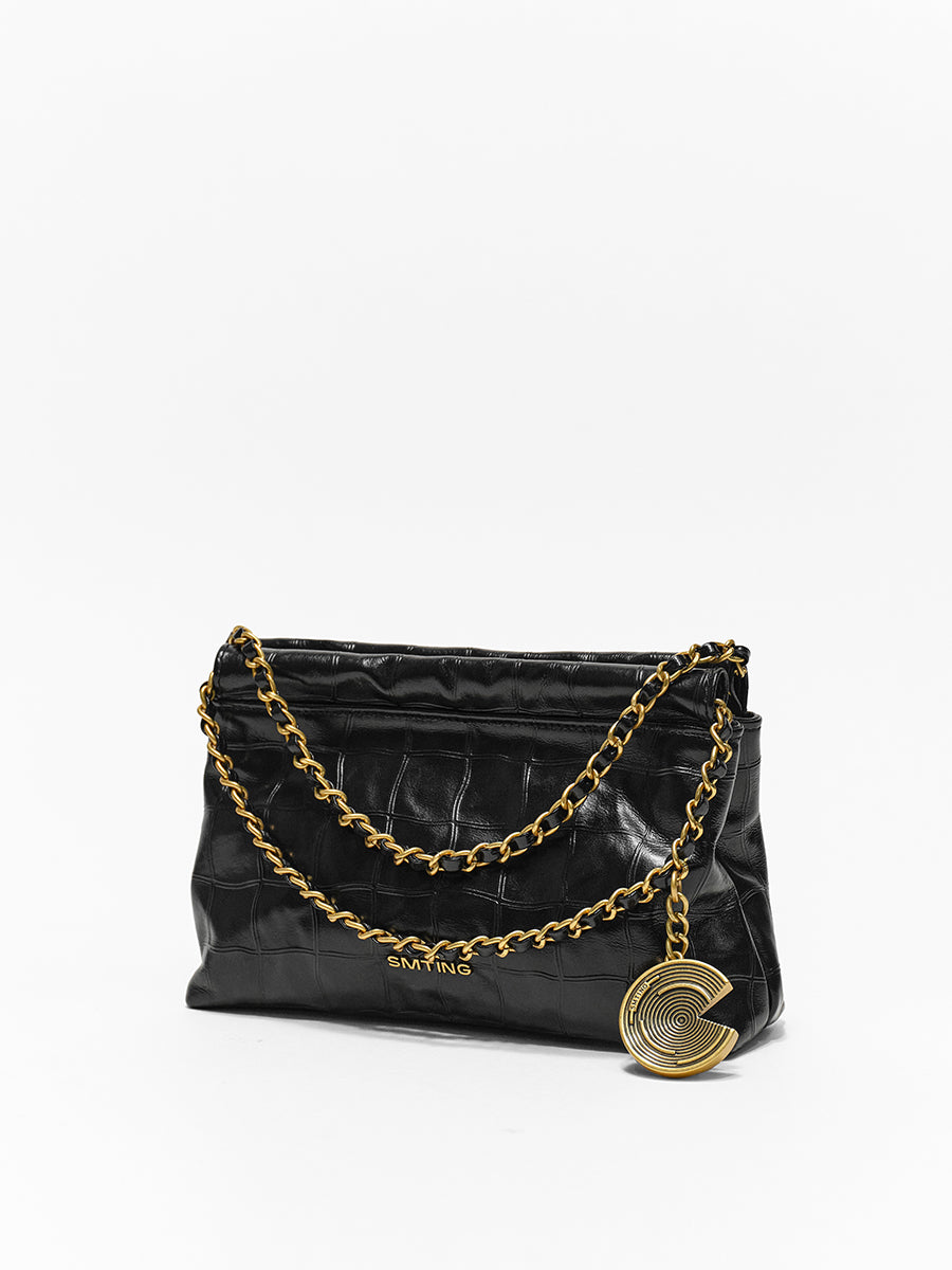 Coco Moonlight-Top Grain Leather Cowhide Chain Bag