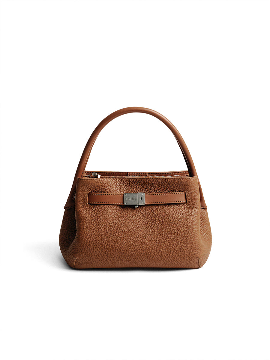 FIRST-LAYER COWHIDE BUCKET BAG