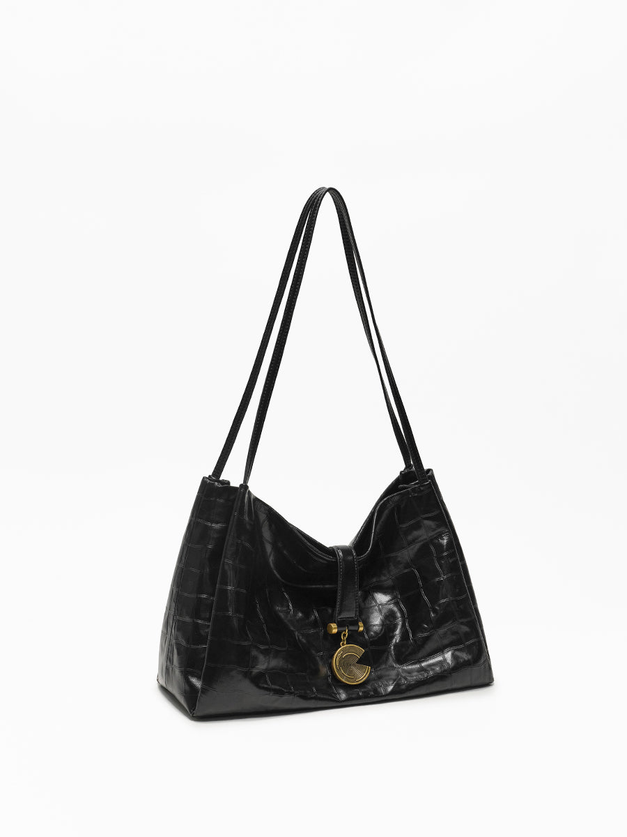 Plaid large capacity shoulder bag tote bag