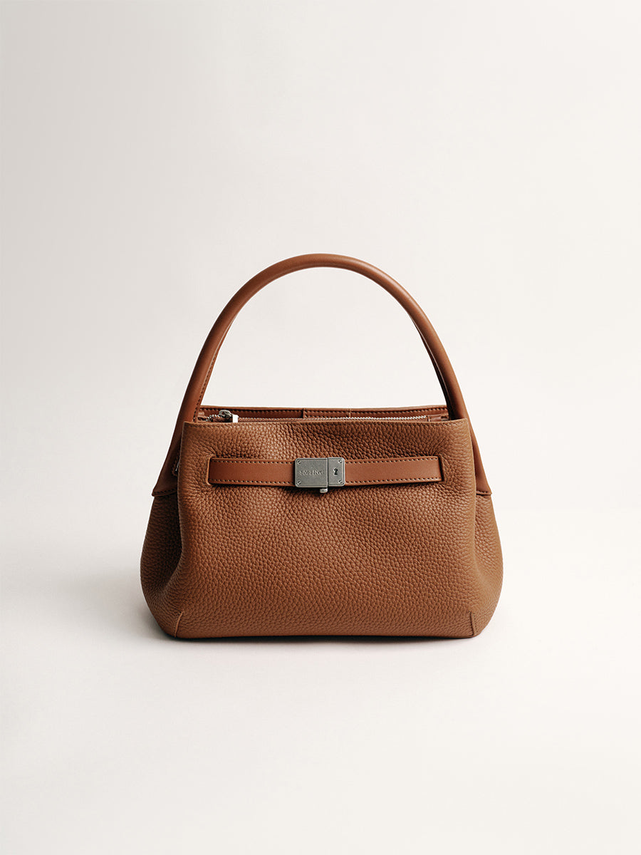 FIRST-LAYER COWHIDE BUCKET BAG