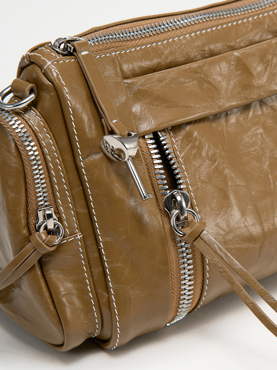 Side pocket motorcycle fringe shoulder bag