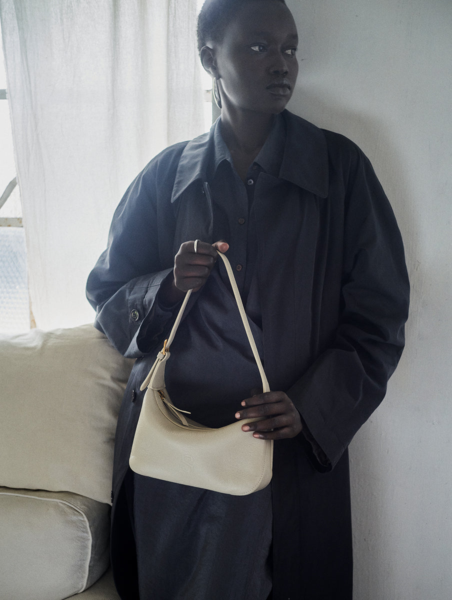 Top-grain Leather Box Bag