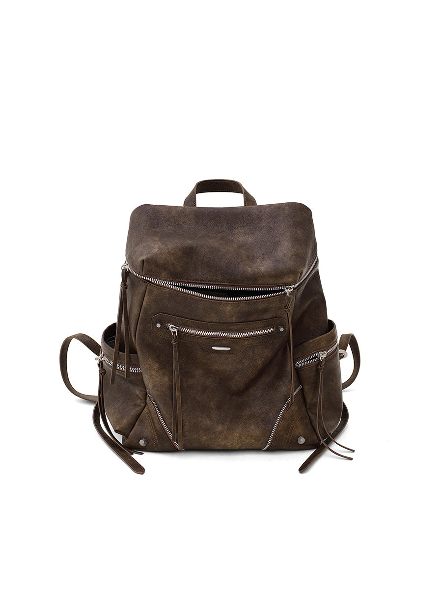 Retro and sophisticated commuter backpack