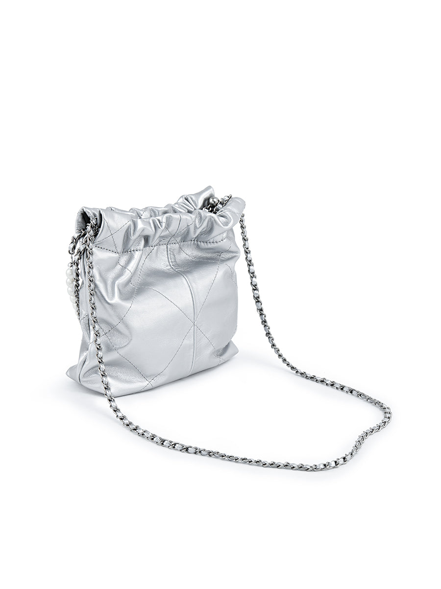 Fashionable versatile pearl chain handbag