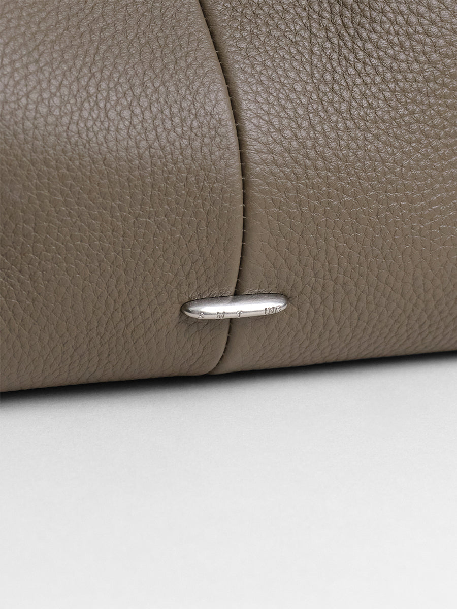 top grain leather minimalist hobo bag