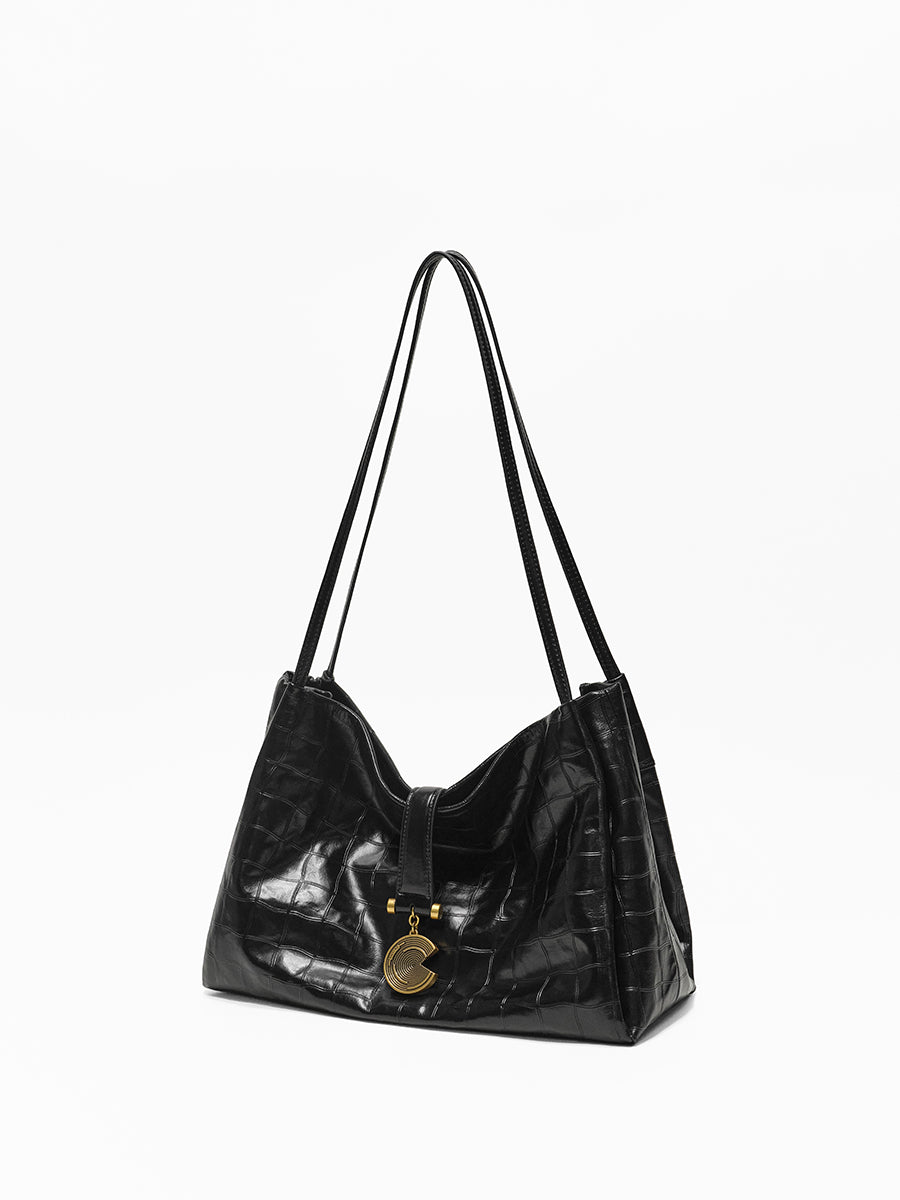 Plaid large capacity shoulder bag tote bag