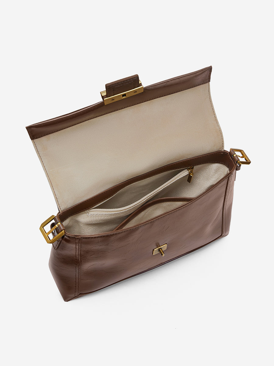 Classic lock small square shoulder bag