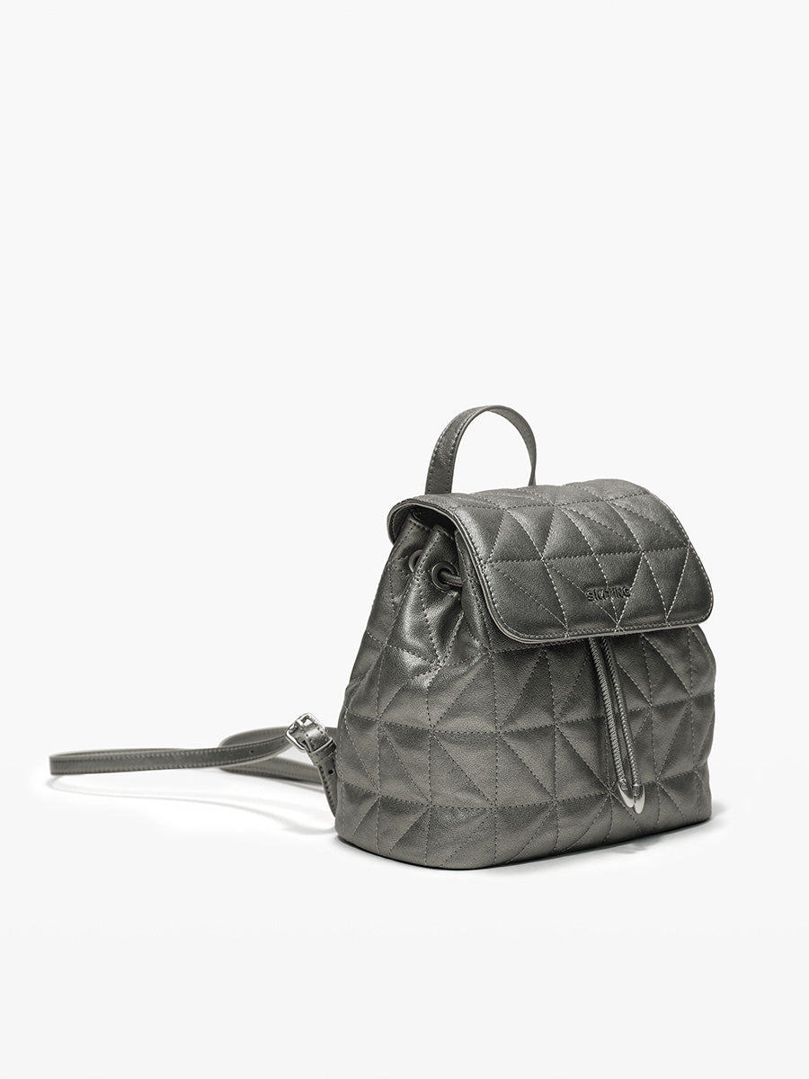 Diamond pattern minimalist fashion backpack