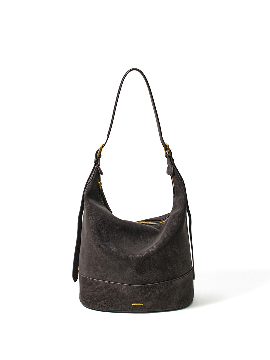 Textured casual water bucket bag