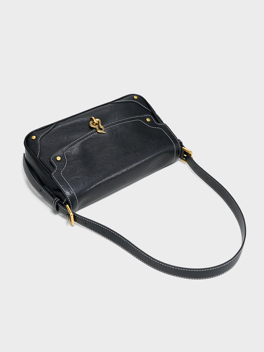Semi-cooked Cheese-Crossbody Baguette Bag