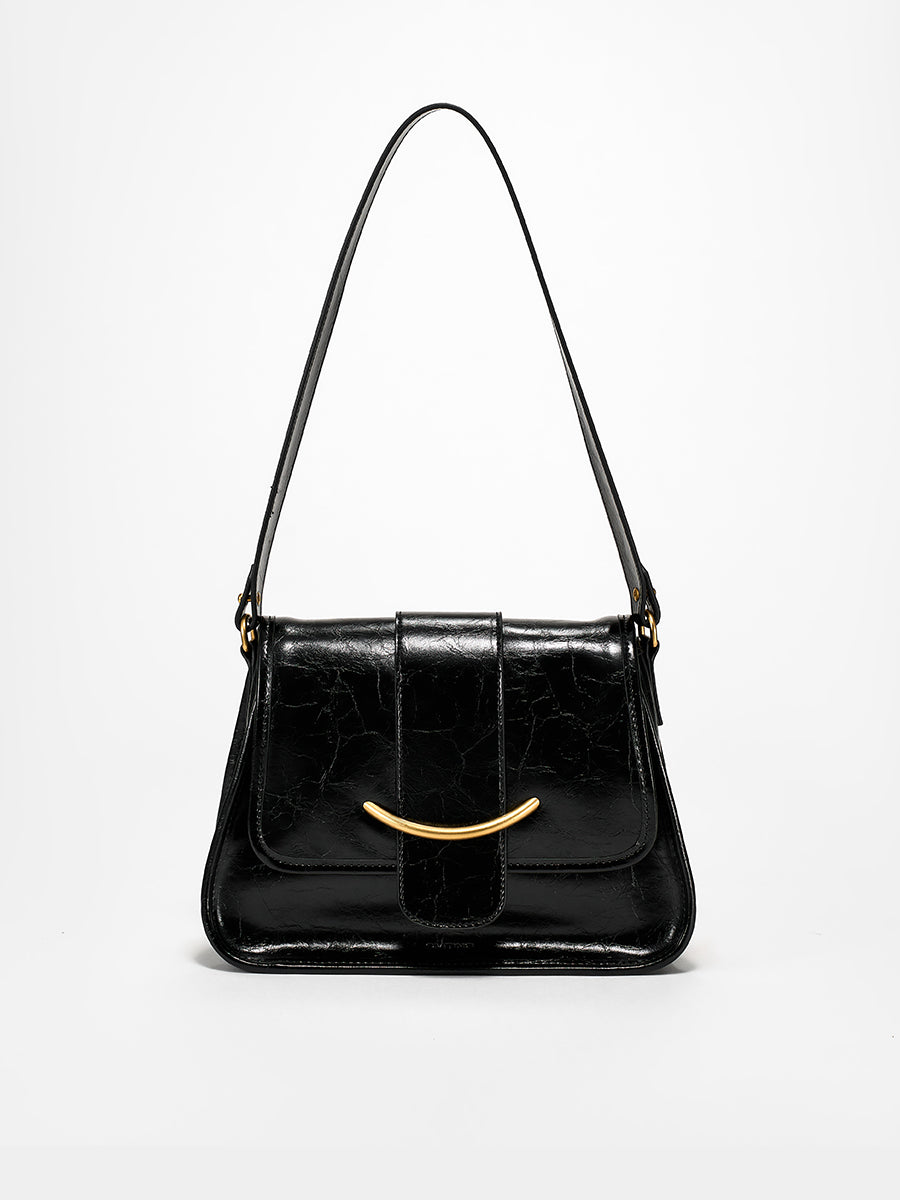 Retro magnetic buckle underarm bag single-shoulder bag