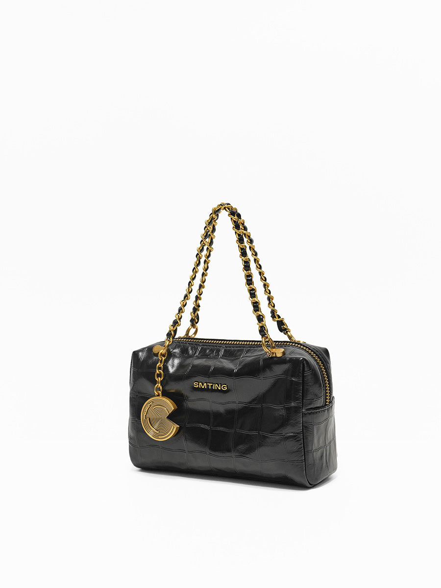 Crocodile pattern handbag chain bag