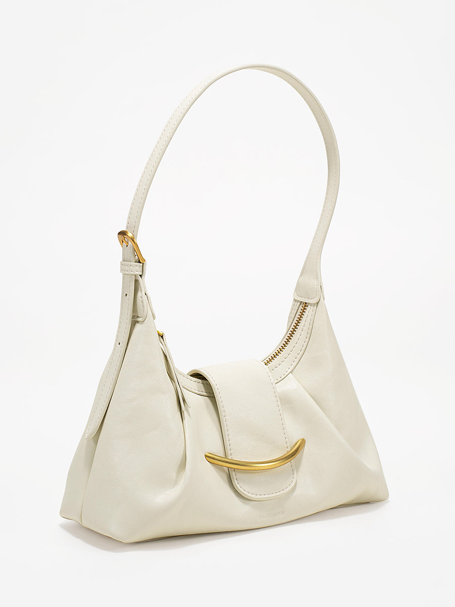 Crescent-shaped delicate hobo bag
