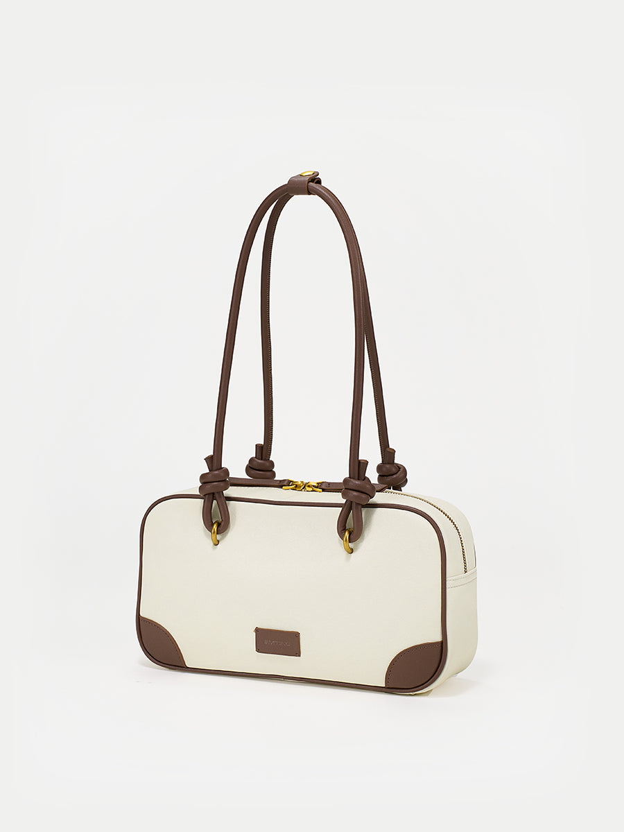 Color-blocking design boston bag