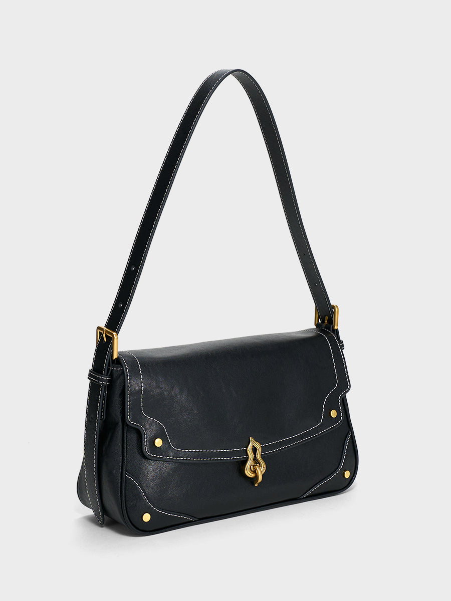 Semi-cooked Cheese-Crossbody Baguette Bag