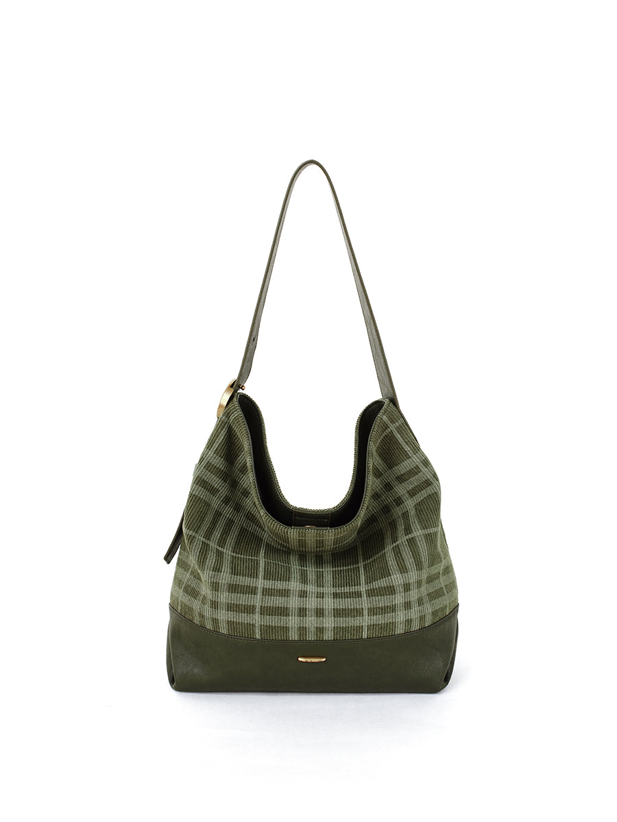 Soft corduroy bucket bag