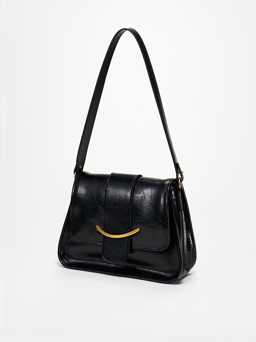 Retro magnetic buckle underarm bag single-shoulder bag