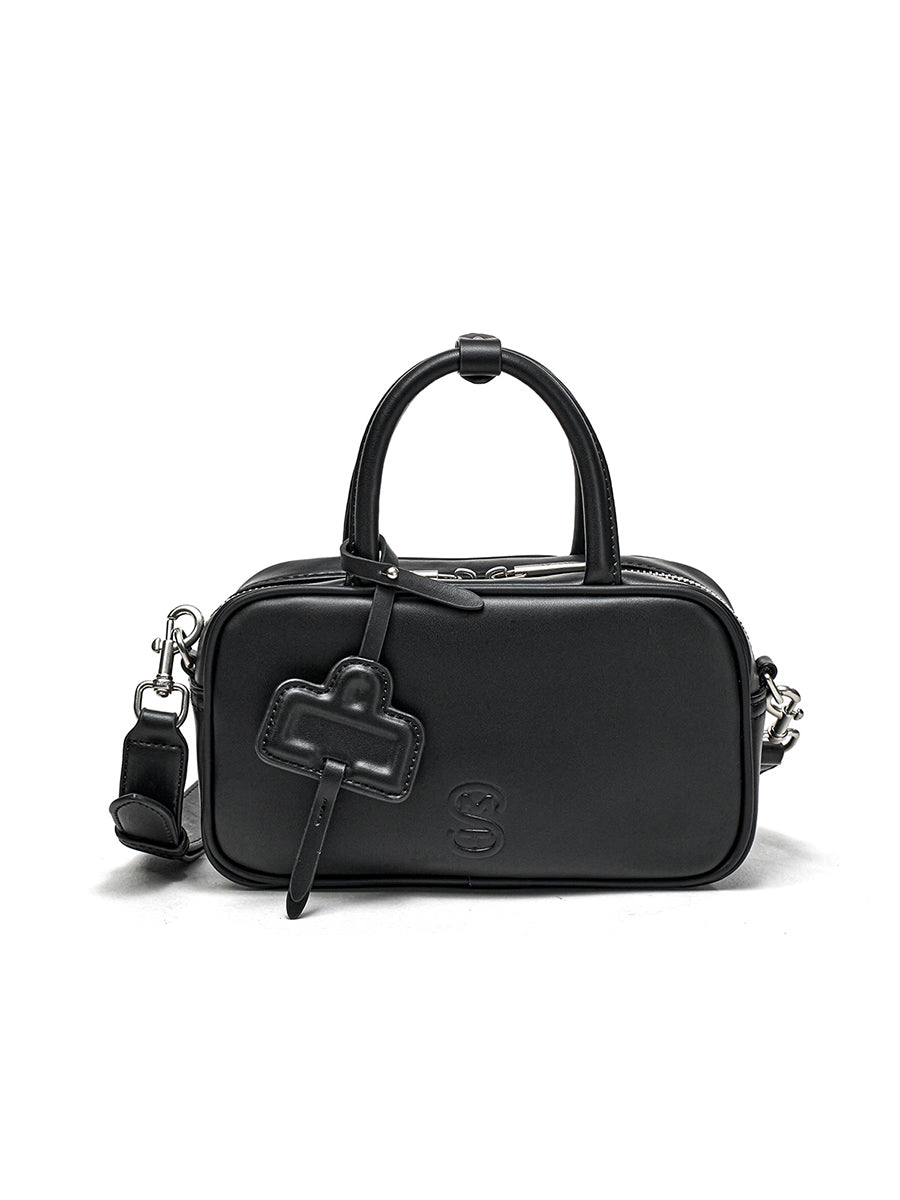 Cowhide laser handbag small square bag