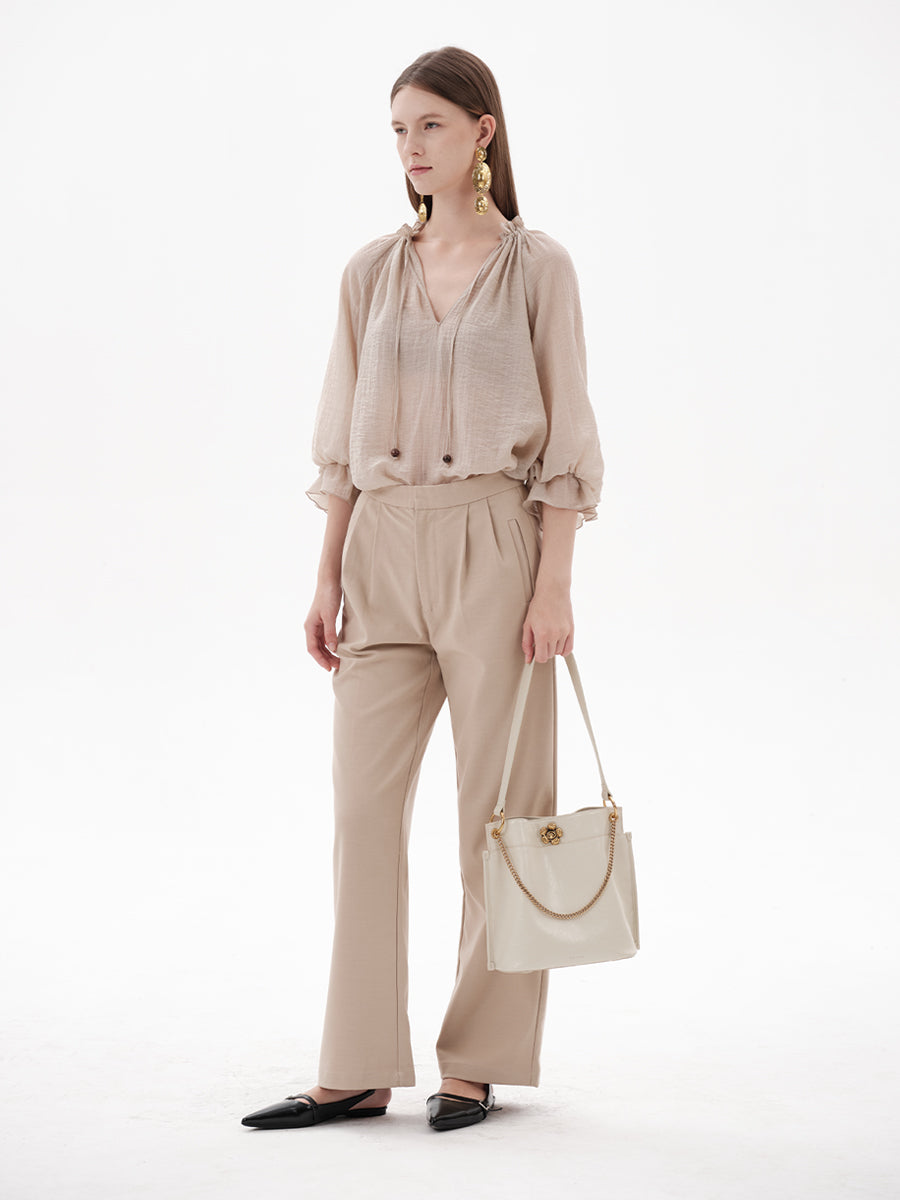 Beautiful Woman at Sunset-Large Capacity Bucket Bag