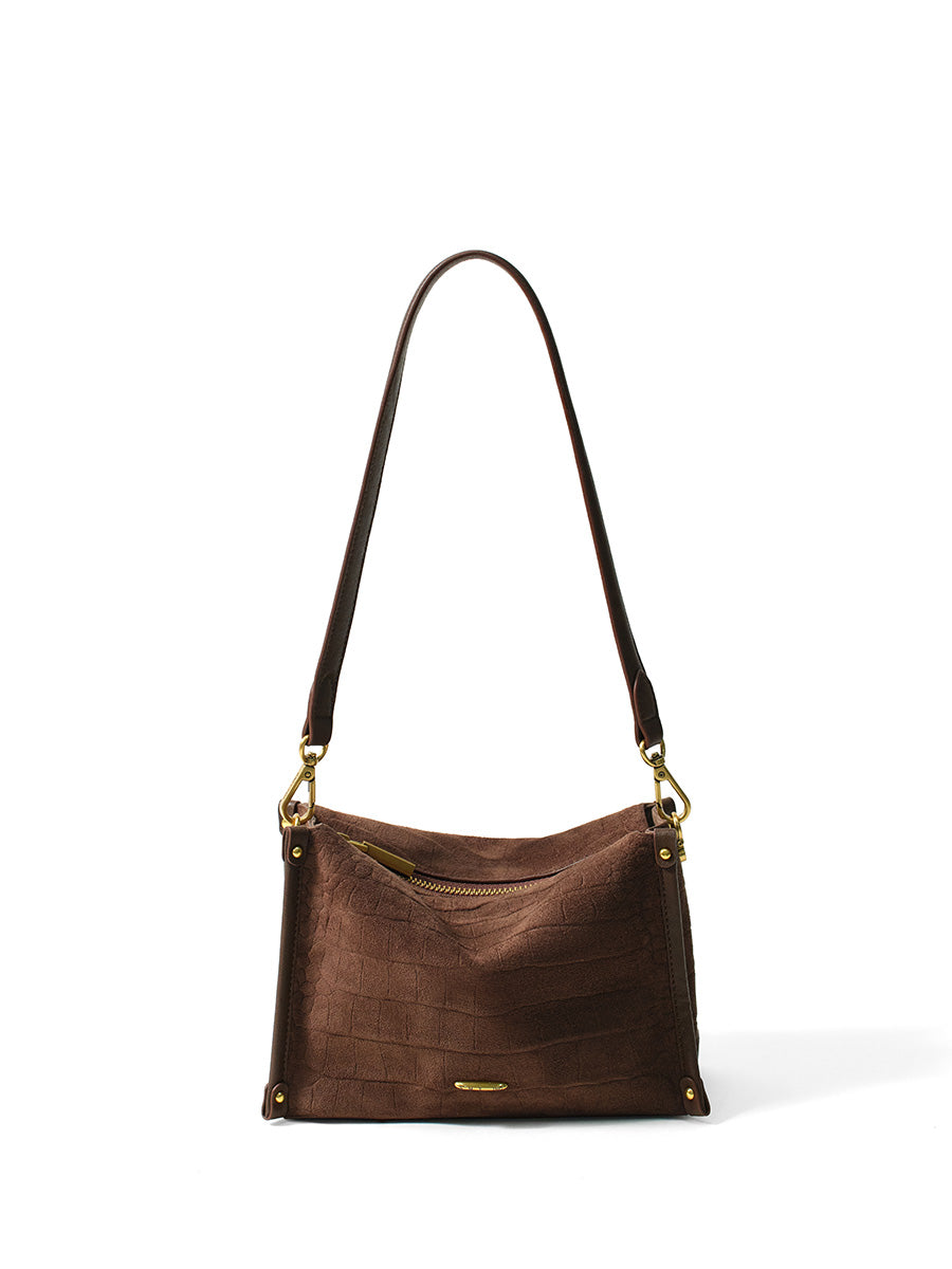 Fashionable hand-held box bag for autumn and winter