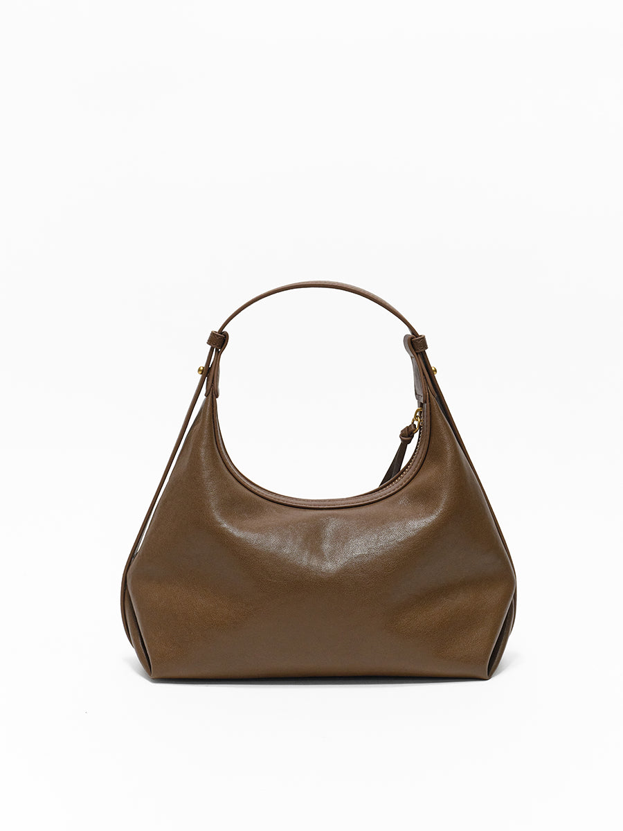 Arc-shaped hand-held hobo bag